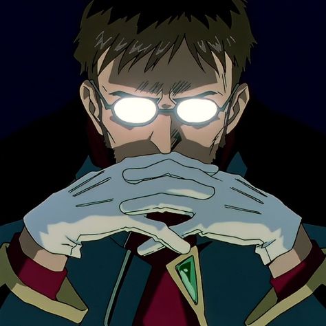 ☆ Anime: Neon Genesis Evangelion ☆ Glasses Pose, Gendo Ikari, Cool Glasses, Genesis Evangelion, Neon Genesis, Know Your Meme, Yet To Come, Neon Genesis Evangelion, Anime Character