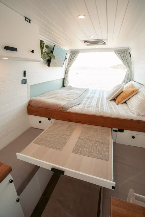 DIY Van Conversion Australia - Our Full Ford Transit Campervan Build – We Seek Travel Blog Diy Van Conversions, Transit Camper, Lake House Food Ideas, Caravan Renovation, Kombi Home, Van Conversion Interior, Campervan Life, Build A Camper Van, Van Life Diy