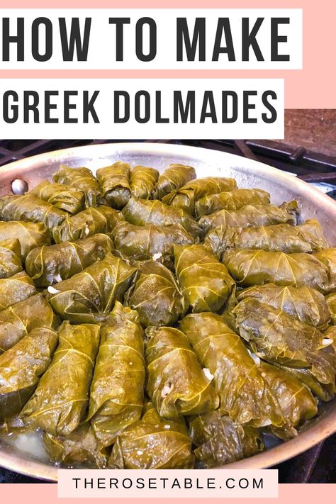 Dolmathes With Meat, Dolmas Recipe Vegetarian, Easy Dolmas Recipe, Dolmades Recipe Meat, Vegetarian Dolmas Recipe, Greek Souvlaki Platter, Greek Dolmas Recipe, Dolmades Recipe Vegetarian, Healthy Greek Recipes Authentic