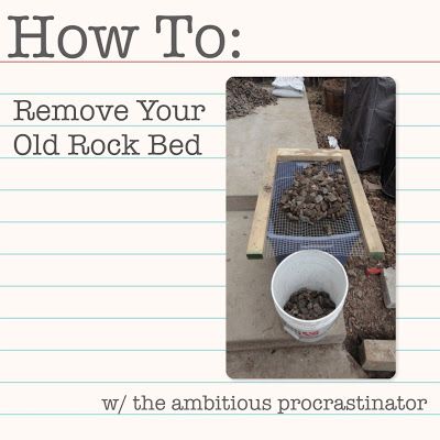 How to: remove a rock bed (the slightly less difficult way) Rock Flower Beds, Nature Escape, Bed Makeover, Landscaping Rock, Rock Bed, Landscape Rock, Old Rock, Rock Garden Landscaping, Garden Help