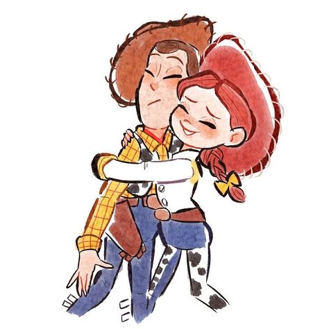 Toy Story Wallpaper, Dibujos Toy Story, Story Wallpaper, Woody And Jessie, Disney Cuties, Jessie Toy Story, Disney Paintings, Disney Sketches, Woody Toy Story