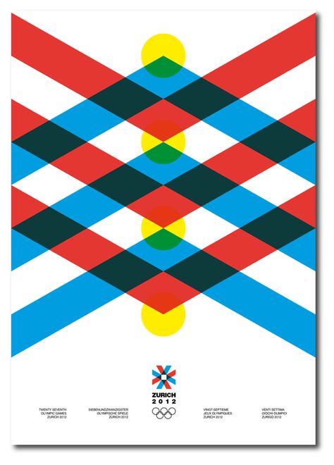 Zurich 2012 by George Strouzas, via Behance Symmetrical Balance, Symmetry Design, Graphic Posters, Triangle Art, Shape Posters, Tape Art, Beautiful Typography, Principles Of Design, Abstract Lines