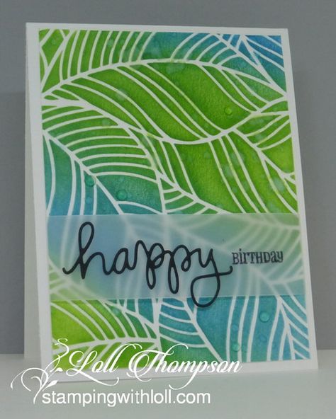 Leafy Background, Stencils Tutorials, Leaf Stencil, Birthday Stamps, Paper Crafts Card, Flower Stencil, With My Friends, Distress Oxide Ink, Distress Ink