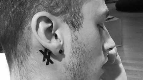 Mgk Tattoos, X Tattoo, Money Tattoo, Beautiful Tattoos For Women, Black And White Picture Wall, Colson Baker, Tattoo Art Drawings, Dream Tattoos, Line Tattoos