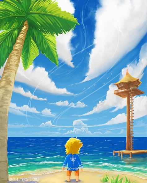 Wind Waker Fanart, Legend Of Zelda Wind Waker, Zelda Gifts, Zelda Fanart, The Wind Waker, Big Sea, Open Ocean, Wind Waker, Theme Days