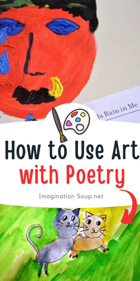 Teaching Poetry 1st Grade, Poetry Activities For Kindergarten, Poetry And Art Projects, Poetry For Preschoolers, Poetry Crafts For Kids, April Poetry, Poetry Artwork, Poetry Crafts, Kindergarten Poetry