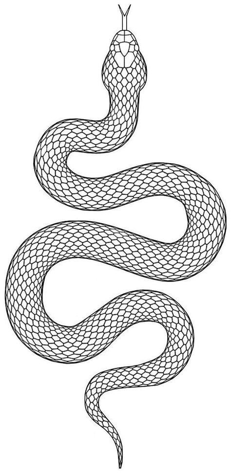 Mirrored Snake Tattoo, Snake Tattoo Stencil, Snake Outline, Small Snake Tattoo, Cobra Tattoo, Tattoo Snake, Snake Drawing, Snake Tattoo Design, Tattoo Templates