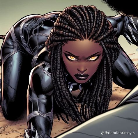 Black Female Superhero, Shuri Fanart, Art Observation, Female Black Panther, Nerdy Wallpaper, Shuri Black Panther, Black Fanart, Egyptian Warrior, Killer Croc