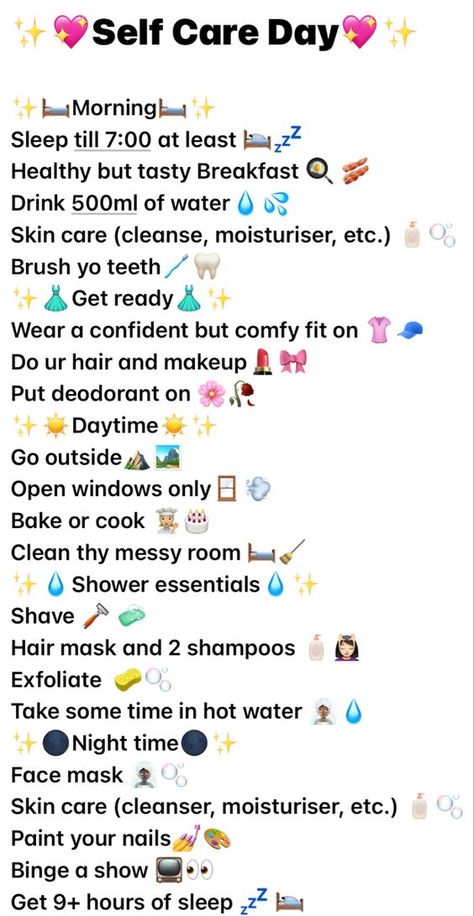 Morning Routines List, Self Care Day, Skin Care Face Mask, Day Schedule, Self Care Bullet Journal, Skin Care Cleanser, Get My Life Together, Self Confidence Tips, Health Knowledge