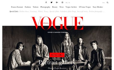 Vogue Front Page Design, Gala Design, Vogue Covers, Best Web Design, Article Design, Website Layout, Portrait Gallery, Magazine Layout, Landing Page Design