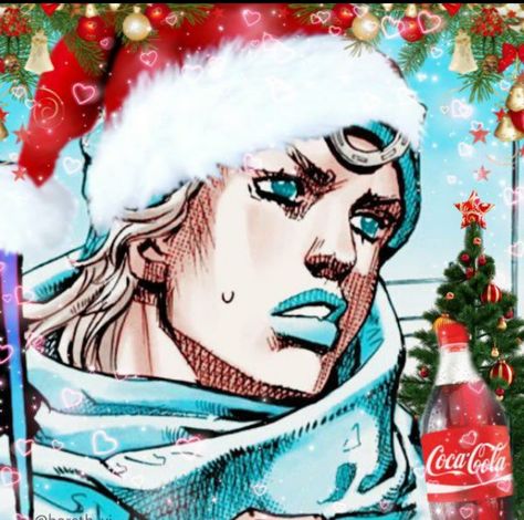 Jojo Christmas Pfp, Jjba Christmas Pfp, Johnny Joestar, Byakuya Togami, Makoto Naegi, Jojo's Bizarre Adventure Anime, Nagito Komaeda, Jojo Anime, Christmas Icons