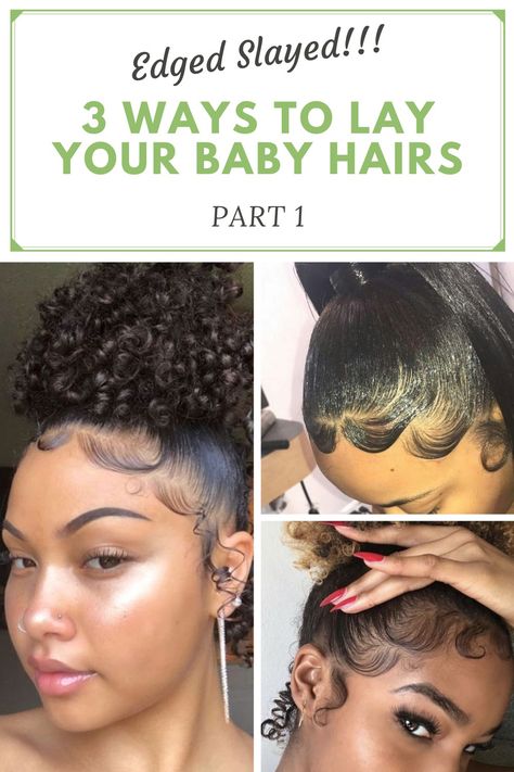 Different Ways To Do Edges, How To Lay Baby Hair Edges, How To Style Edges, How To Lay Edges Hair Step By Step, How To Do Your Edges, How To Do Edges, How To Lay Edges, Laying Edges, Easy Edges