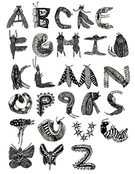 Unique Alphabet, Nature Font, Fonts Handwriting Alphabet, A Level Art Sketchbook, Alphabet Font, Graphic Design Fonts, Art Folder, Creative Fonts, Alphabet Design