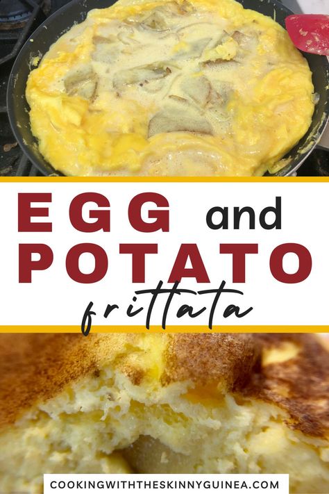 Potato And Egg Frittata, Egg And Potatoes Recipes, Egg And Potato Recipes, Potato And Egg Casserole, One Potato Recipe, Frittata Recipes Baked, Fritata Recipe, Potato Frittata Recipes, Egg And Potato