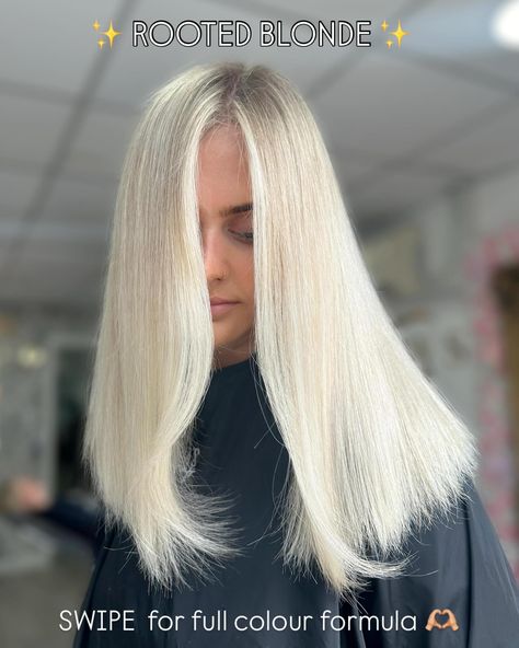 ROOTED BABY BLONDE 🫶🏼 Fullhead of bleach highlights to add lots of brightness, followed by a gentle root tap to mimic a natural root grow out ✨ My client wanted a bright blonde but wanted soft root grow out 🩷 SWIPE TO SEE BEFORE ▶️ #brightblonde #blondelondon #blondespecialist #blondespecialistlondon #rootedblonde Bleach Highlights, Root Tap, Rooted Blonde, Baby Blonde, Bright Blonde, Grow Out, Low Maintenance, Tap, Bleach