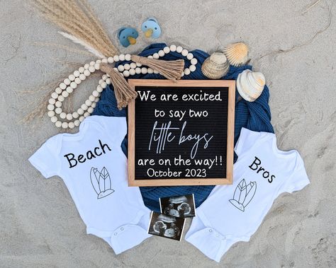 Excited to share the latest addition to my #etsy shop: Twin Boy Beach Gender Reveal Boy Pregnancy Announcement | Beach Baby| Ocean| Summer| Beach Gender Announcement| Boy Gender Reveal |Twin Boys https://etsy.me/3UB08XF #pregnancy #announcement #itsaboy #babygenderreve Fishing Baby Announcement, Fishing Pregnancy Announcement, Beach Gender Reveal, Beach Baby Announcement, Baby Shower Fishing, Pregnant With Boy, Gender Announcement, Gender Reveal Announcement, Pregnancy Gender