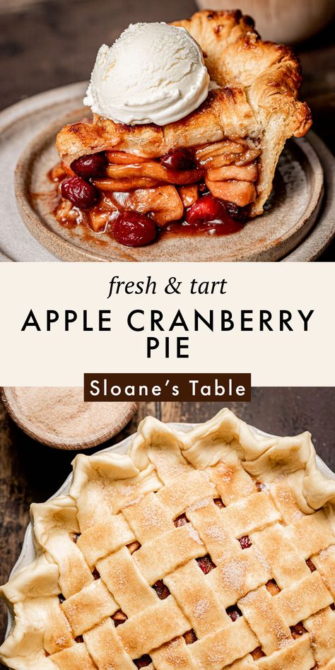 Cran Apple Pie, Apple Cranberry Pie With Crumb Topping, Cranapple Pie, Cranberry Custard Pie, Apple Cranberry Pie Recipe, Cranberry Pie Filling, Cranberry Apple Pie, Fruit Pie Recipe, Apple Cranberry Pie