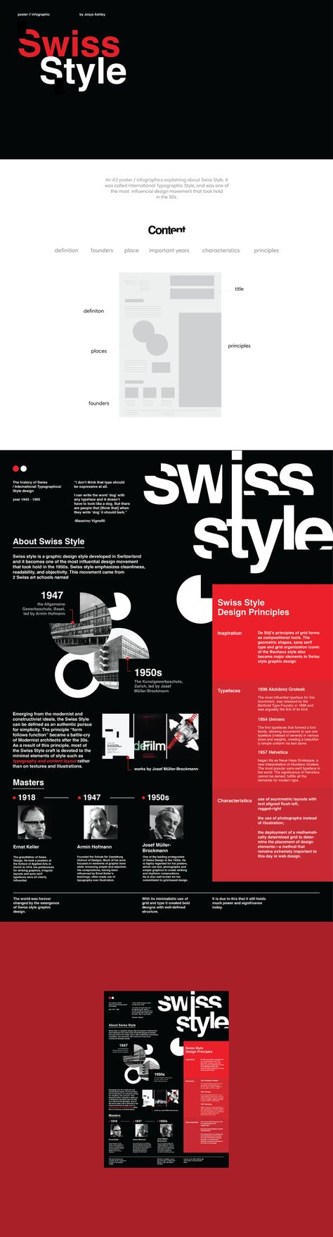 Swiss Style Infographic on Behance Swiss Infographic, Swiss Style Typography, Swiss Style Graphic Design, International Typographic Style, Personal Brand Identity, Landing Ideas, Personal Branding Identity, Swiss Style, Swiss Design