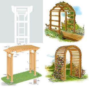 Arbor Plans, Diy Arbour, Wood Arbor, Garden Arch Trellis, Wooden Arbor, Arbors Trellis, Yard And Garden, Backyard Landscaping Plans, Diy Trellis