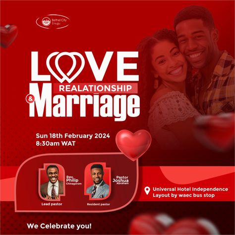 Love relationship and marriage flyer Relationship Seminar Flyer Design, Marriage Seminar Flyer Design, Relationship Flyer Design, Love Flyer Design, Couples Poster, Birthday Designs, Marriage Couple, Church Poster Design, Flyer Ideas