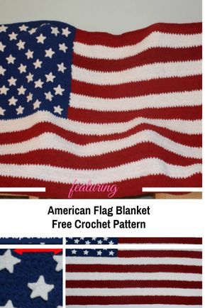 American Flag Blanket Free Crochet Pattern For Anyone Feeling Patriotic American Flag Blanket, Bernat Baby Blanket Yarn, Crochet Holiday, Crocheted Blankets, Crochet For Beginners Blanket, Yarn Craft, Learn How To Crochet, Afghan Patterns, A Flag