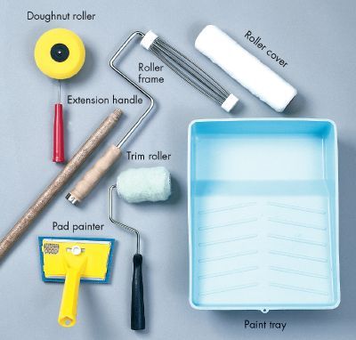 House Painting Tools and Equipment Painting Galvanized Metal, Paint Trays, Different Types Of Painting, Paint Your House, Cardboard Frame, Trim Work, Roller Brush, Starter Home, Plastic Trays