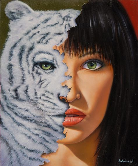 Jim Warren, Ink Therapy, Sell My Art, Portrait Ideas, White Tiger, Art Website, Surreal Art, Spirit Animal, Art Reproductions