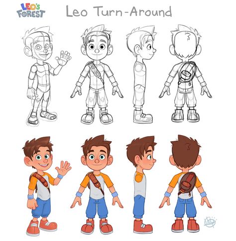 Character Turnaround, Character Design Cartoon, Comics Illustration, Character Sheets, Character Model Sheet, Model Sheet, Boy Character, Kid Character, Game Character Design