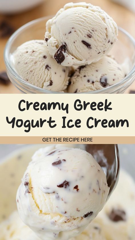 Indulge in a guilt-free treat with this delicious homemade Greek yogurt ice cream recipe. Creamy, tangy, and oh-so satisfying, this frozen dessert is the perfect healthier alternative to traditional ice cream. With just a few simple ingredients, you can whip up a batch of this refreshing treat in no time. Whether you're looking for a cool summer dessert or a light afternoon snack, this Greek yogurt ice cream is sure to hit the spot. Cookies And Cream Frozen Yogurt, Ice Cream With Greek Yogurt, Frozen Yogurt Sandwiches, Homemade Yogurt Ice Cream, Whipped Cream Ice Cream Recipe, Frozen Yogurt Cuisinart Ice Cream Maker, Frozen Yogurt In Ice Cream Maker, Frozen Yogurt Ice Cream Recipe, Greek Yogurt Protein Ice Cream