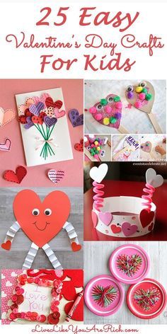 Valentine Craft Kids Easy, Preschool Valentine Crafts, February Crafts, Valentine's Day Crafts, Easy Valentine Crafts, Valentine's Day Crafts For Kids, Quilled Creations, Preschool Valentines, Valentine Activities