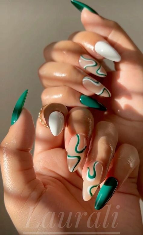 Can You Keep Up with Spring Nail Trends? #nailtrends #springnails #nails #manicure #springmanicure #naildesigns #nailart #manicure3453 Nail Inspired Green, Ideas Uñas, Nails Art Ideas, Green Nail Art, Spring Nail Trends, Green Nail, Beauty Games, Nails Manicure, Spring Nail