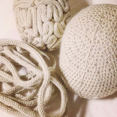 Ravelry: Stitchdale's Knit-crochet brains Brain Beanie Crochet Pattern, Brain Hat Crochet, Crochet Neuron Pattern, Brain Hat Crochet Pattern Free, Crochet Brain Amigurumi, Crochet Brain Free Pattern, Crochet Organs, Brain Crochet, Pattern For Crochet