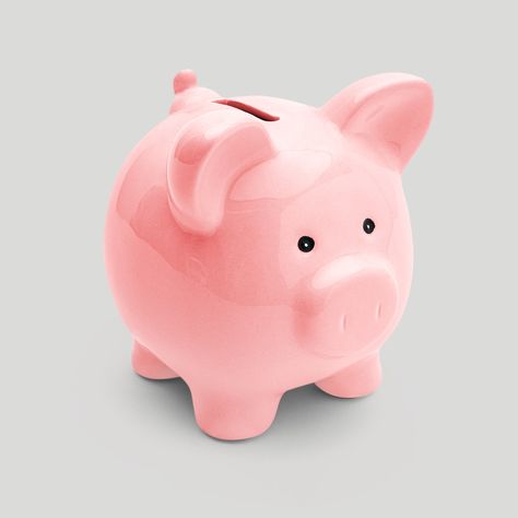 Pink piggy bank sticker mockup on a gray background | premium image by rawpixel.com / Teddy Rawpixel Pink Piggy Bank, Sticker Mockup, Pig Bank, Banks Icon, 3d Icons, Idea Board, Investing Money, Gray Background, Playful Design