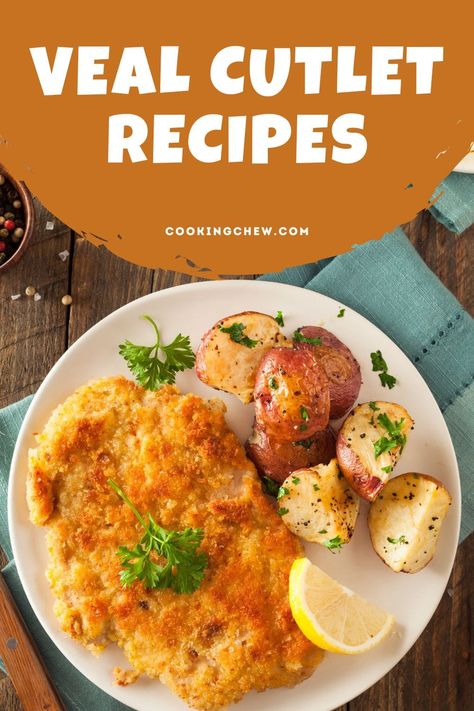 Veal Recipes Easy, Breaded Veal Cutlets Recipes, Veal Cutlet Recipes Easy, Ground Veal Recipes, Veal Piccata Recipe, Scallopini Recipes, How To Cook Veal, Veal Scallopini Recipes, Veal Cutlet Recipes