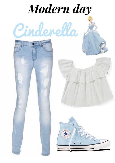 Cinderella Aesthetic Modern Outfit, Modern Day Cinderella Outfit, Cinderella Modern Outfit, Modern Day Disney Princesses Outfits, Modern Cinderella Outfit, Modern Day Princess Outfits, Cinderella Inspired Nails, Cinderella Inspired Outfit, Modern Princess Outfits