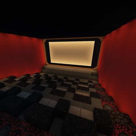 Minecraft Movie Room, Minecraft Movie Theater Ideas, Minecraft Theater Ideas, Minecraft Theatre Ideas, Mall In Minecraft, Minecraft School Ideas Classroom, Minecraft Cinema Ideas, Minecraft Stores Ideas Interior, Minecraft Arcade Ideas