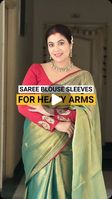 Saree Blouse Designs For Heavy Arms, Saree Blouse Ideas For Plus Size, Feeding Blouse Design For Saree, Plus Size Saree Blouse Design, Blouse For Heavy Arms, Blouse Designs Latest For Heavy Breast, Blouse Designs For Heavy Arms, Blouses For Heavy Bust, Blouse For Plus Size Women Saree