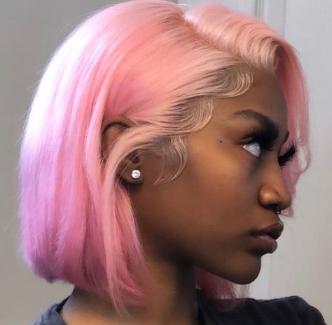 Pink Bob, Pink Hair, Piercings, Black Women, Lace, Hair, Pink, Instagram, Black