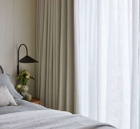 We have two sheer (often called net curtains or voile curtains) fabric collections. Available in two neutral shades of lightweight linen that lets in natural light but gives an extra layer of privacy. We also have a Eco Sheer fabric, made from 100% recycled plastic bottles. This fabric sways elegantly with the breeze, protects your home from a little too much sunlight and provides your home with privacy all year round. Shop at Stitched.co.uk Double Layer Curtains, Long Curtains Living Room, Layer Curtains, Sheer Curtains Bedroom, Shop Curtains, Window Treatments Sheer, Neutral Curtains, Curtains Fabric, Small Curtains