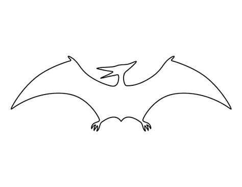 Pterodactyl pattern. Use the printable outline for crafts, creating stencils, scrapbooking, and more. Free PDF template to download and print at http://patternuniverse.com/download/pterodactyl-pattern/ Flying Pterodactyl Craft, Free Dinosaur Template, Dino Template Free Printables, Pterodactyl Craft Preschool, Free Printable Dinosaur Templates, Pteradactyl Crafts, Diy Pterodactyl, Pterodactyl Craft, Pterodactyl Tattoo