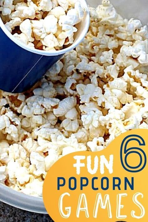 Games With Popcorn, Popcorn Games For Kids, National Popcorn Day Ideas, Popcorn Day At School, Popcorn Games Activities, Popcorn Preschool Activities, Popcorn Projects For Kids, Popcorn Crafts For Kids, Cub Scout Popcorn Kickoff Ideas