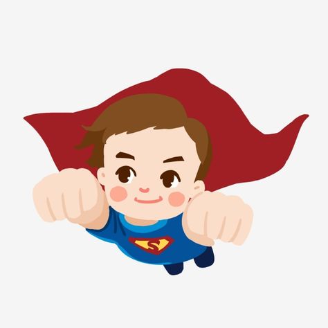 Superman Illustration, Superman Cartoon, Cartoon Png Transparent, Peach Rooms, Superman Boy, Superman Characters, Superman Kids, Cute Pink Background, Comic Book Collection