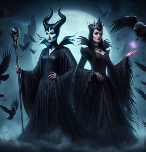 Evil Disney Princesses Dark Side, Bad Disney Princess Dark Side, Evil Disney Princesses, Dark Disney Art, Goth Disney Princess, Evil Princess, Goth Disney Princesses, Clever Costumes, Disney Evil Queen