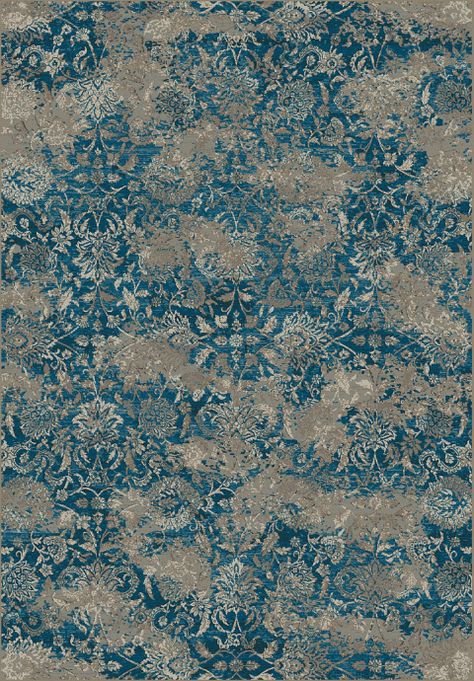 Dynamic Rugs Regal 89536 Blue/Grey Silk Rug Blue Gray Area Rug, Dynamic Rugs, Complimentary Color Scheme, Blue Grey Rug, Rug Direct, Carpet Colors, Silk Rug, Old World Charm, Hand Tufted Rugs