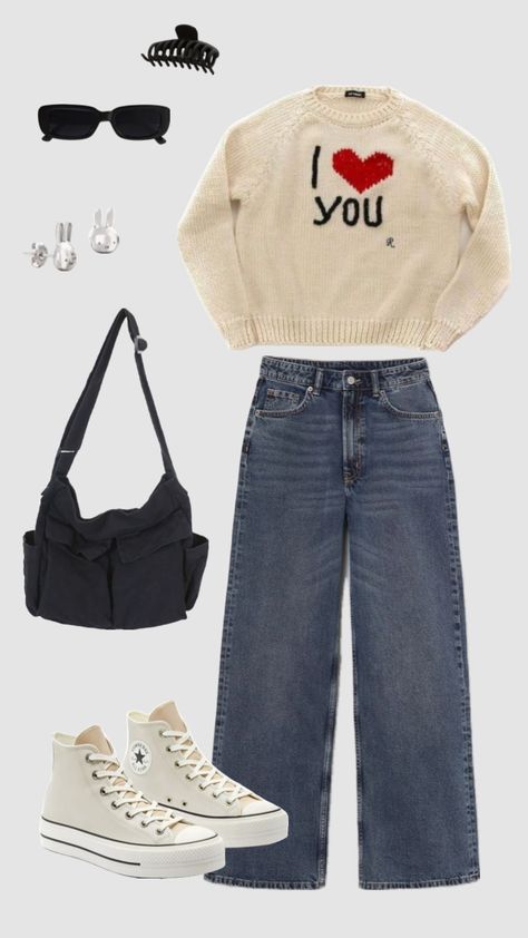 #outfit #outfitinspo #ootd #fashion #streetwear #converse Converse Outfit Aesthetic, Master Wardrobe, Converse Outfit, Ootd Ideas, Outfits With Converse, Outfit Aesthetic, Fashion Streetwear, Converse High, College Outfits