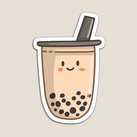 Boble Tea, Cute Bubble Tea, Bubble Tea Boba, Boba Drink, Tapioca Pearls, Tea Design, Plastic Stickers, Decorate Notebook, Personalized Water Bottles