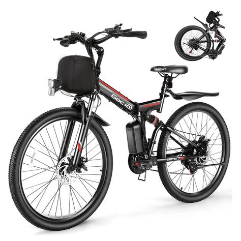 Gocio adult electric bicycle foldable eBike for $500 Ebike Cruiser, Bicycle Commuting, Electric Commuter Bike, Folding Mountain Bike, Hybrid Bicycle, Bicycle Lock, Bike Electric, Electric Bicycles, Commuter Bicycle