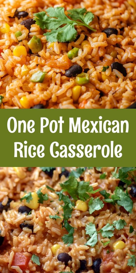 🌮🍚 **One Pot Mexican Rice Casserole** 🌶️🧀 

Dive into a world of vibrant flavors with this hearty One Pot Mexican Rice Casserole! Packed with protein-rich ground beef, sweet corn, and gooey melted cheese, this dish is a perfect blend of comfort and adventure. Quick to prepare with minimal cleanup, it’s ideal for busy nights or family feasts. With a cooking time of just 20-25 minutes, you’ll have a delicious, satisfying meal ready in no time! Customize it with your favorite veggies or swap the meat for a healthier twist. Perfect for meal prep and satisfying everyone's cravings! 🍽️✨ #MexicanFood #Casserole #EasyRecipes #OnePotMeals #DinnerIn40Minutes One Skillet Mexican Rice Casserole, One Pot Mexican Rice Casserole, One Pot Mexican Rice, One Pot Mexican, Mexican Rice Casserole, Mexican Meals, Mexican Beef, Beef Salad, Roasted Mushrooms