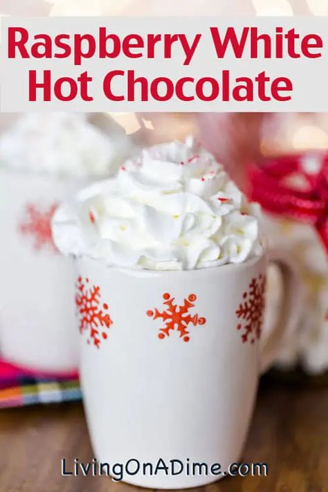 Best Homemade Hot Chocolate, Creamy Hot Chocolate Recipe, Living On A Dime, White Hot Chocolate Recipe, Hot Cocoa Mix Recipe, Hot Chocolate Recipe Homemade, Hot Chocolate Mix Recipe, Homemade Hot Chocolate Mix, Hot Drinks Recipes