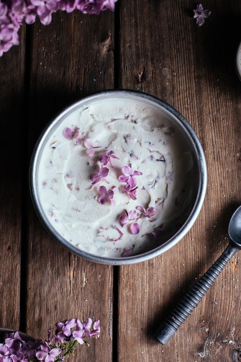 lilac ice cream — the farmer's daughter | let's bake something Herbal Ice Cream, Beltane 2024, Farmhouse Recipes, Ice Cream Videos, Malva Pudding, Honey Ice Cream, Artisan Ice Cream, Bake Something, Vanilla Ice Cream Recipe